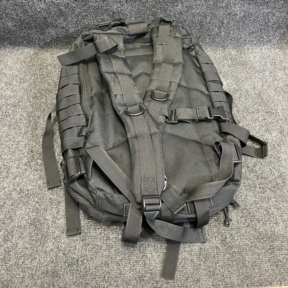 Tactical Series Mens OS Black Backpack MOLLE Military Style 4-Pocket Rugged